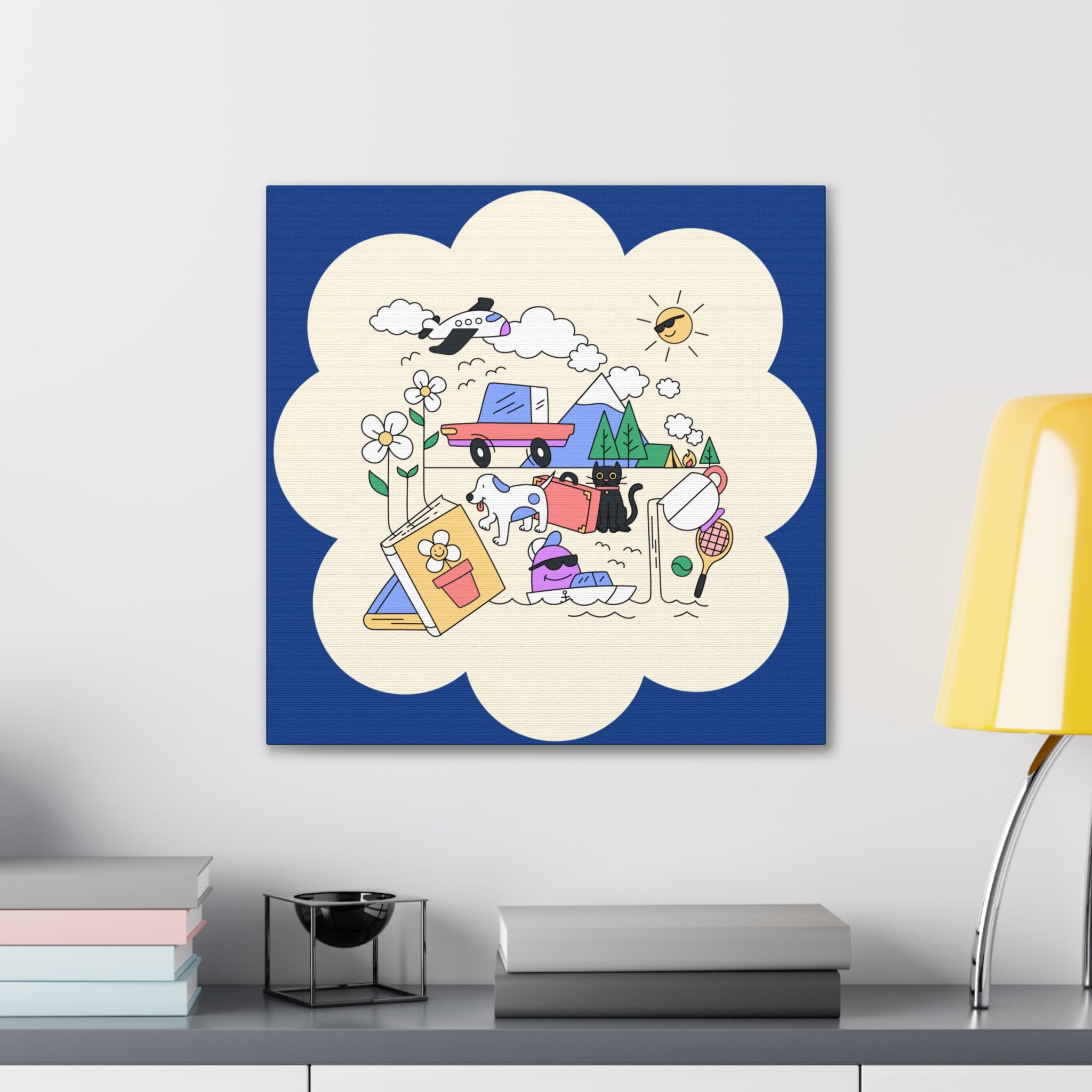 Happy Life Canvas Wall Art