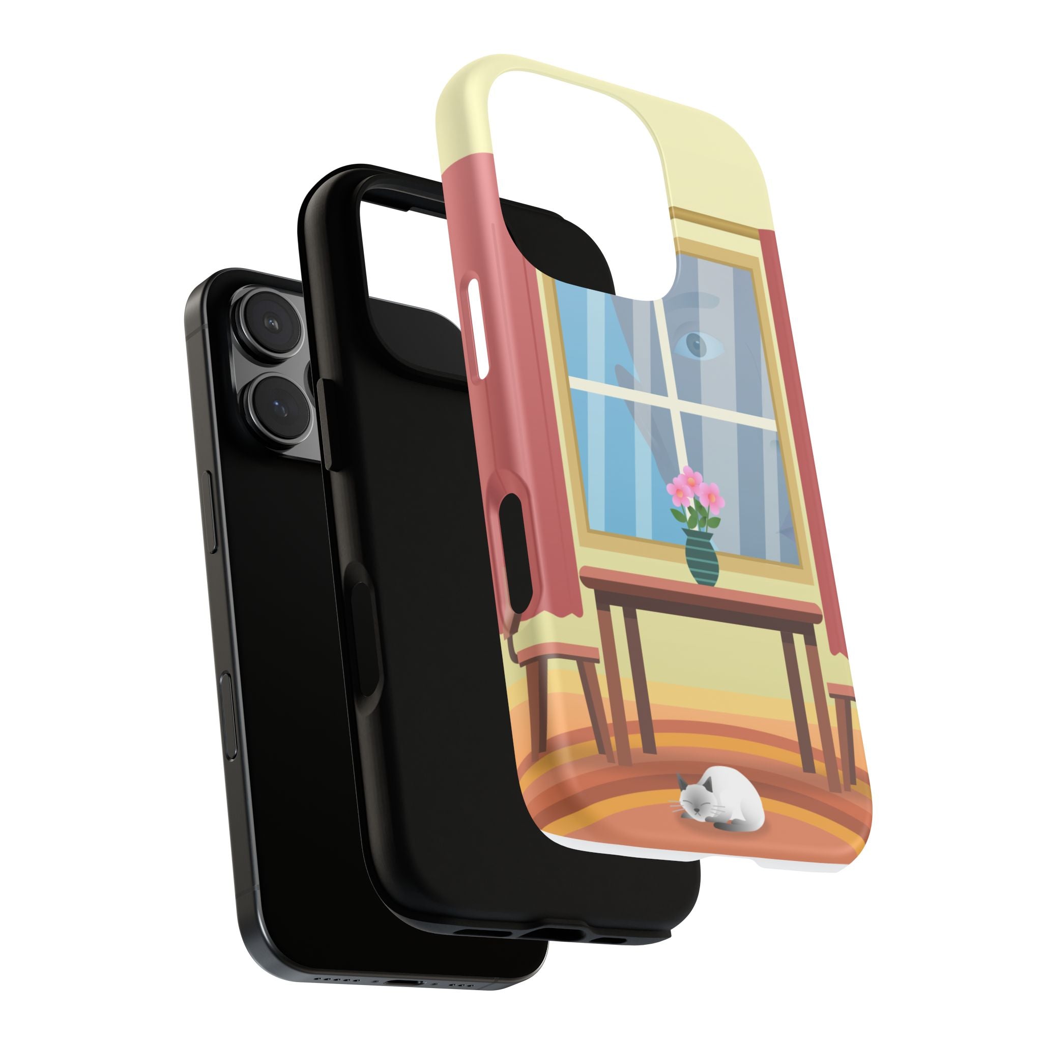Cute Cat Watching Phone Case
