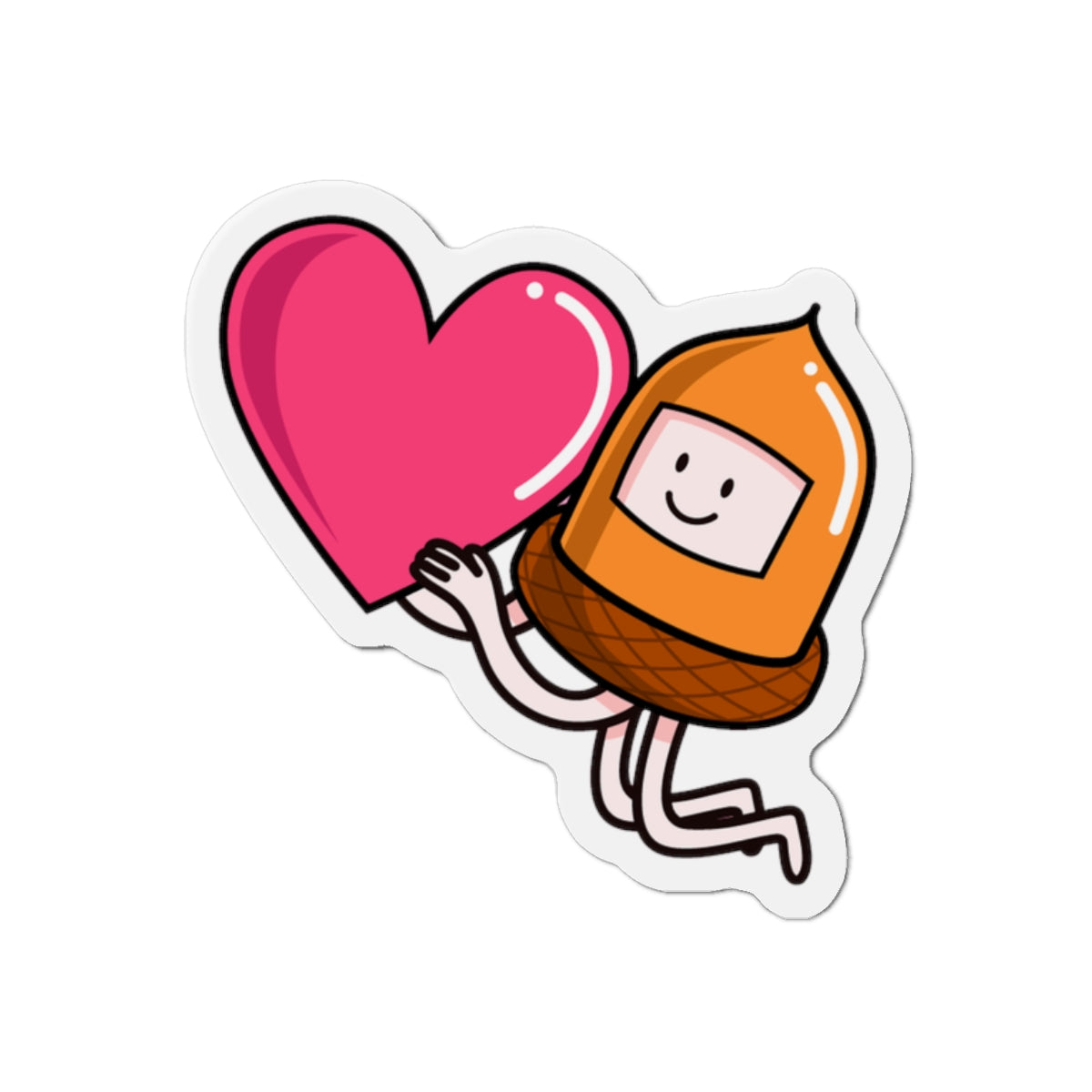 Cute Heart-Loving Acorn Magnet