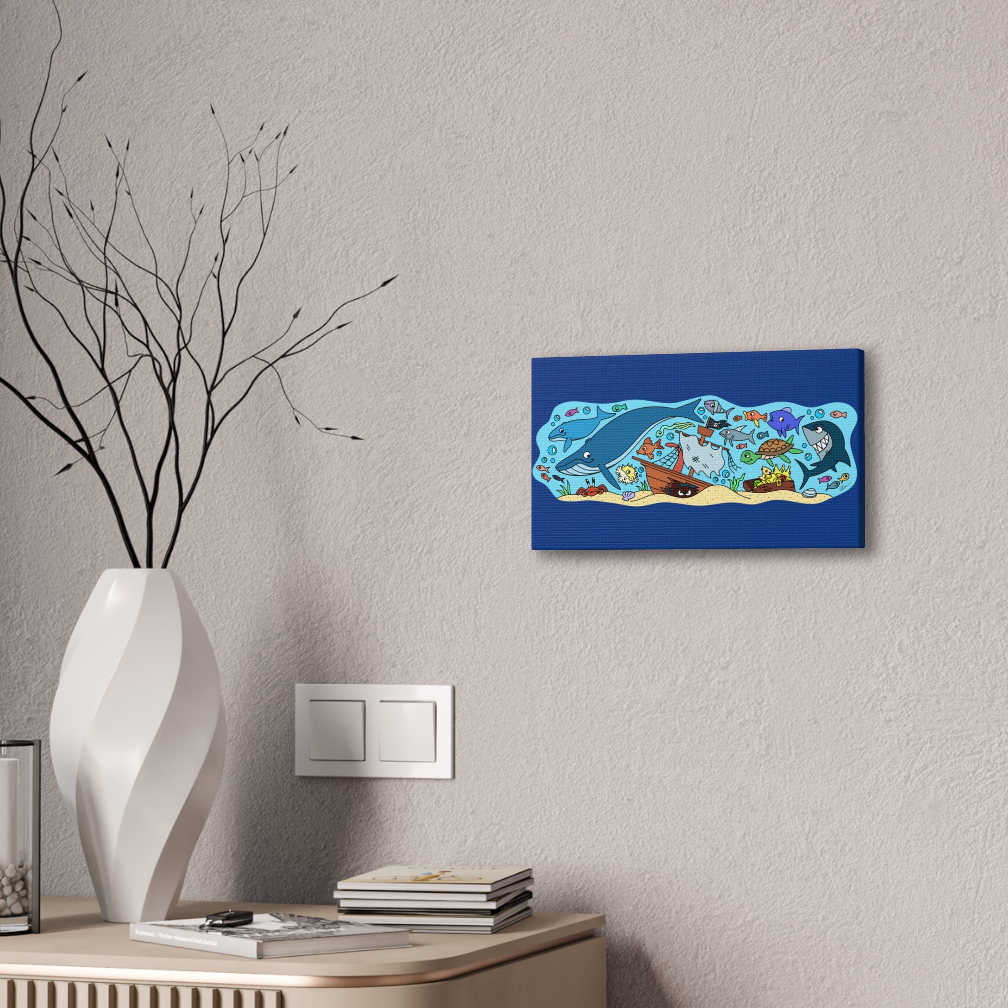 Colorful Ocean Life Canvas Wall Art