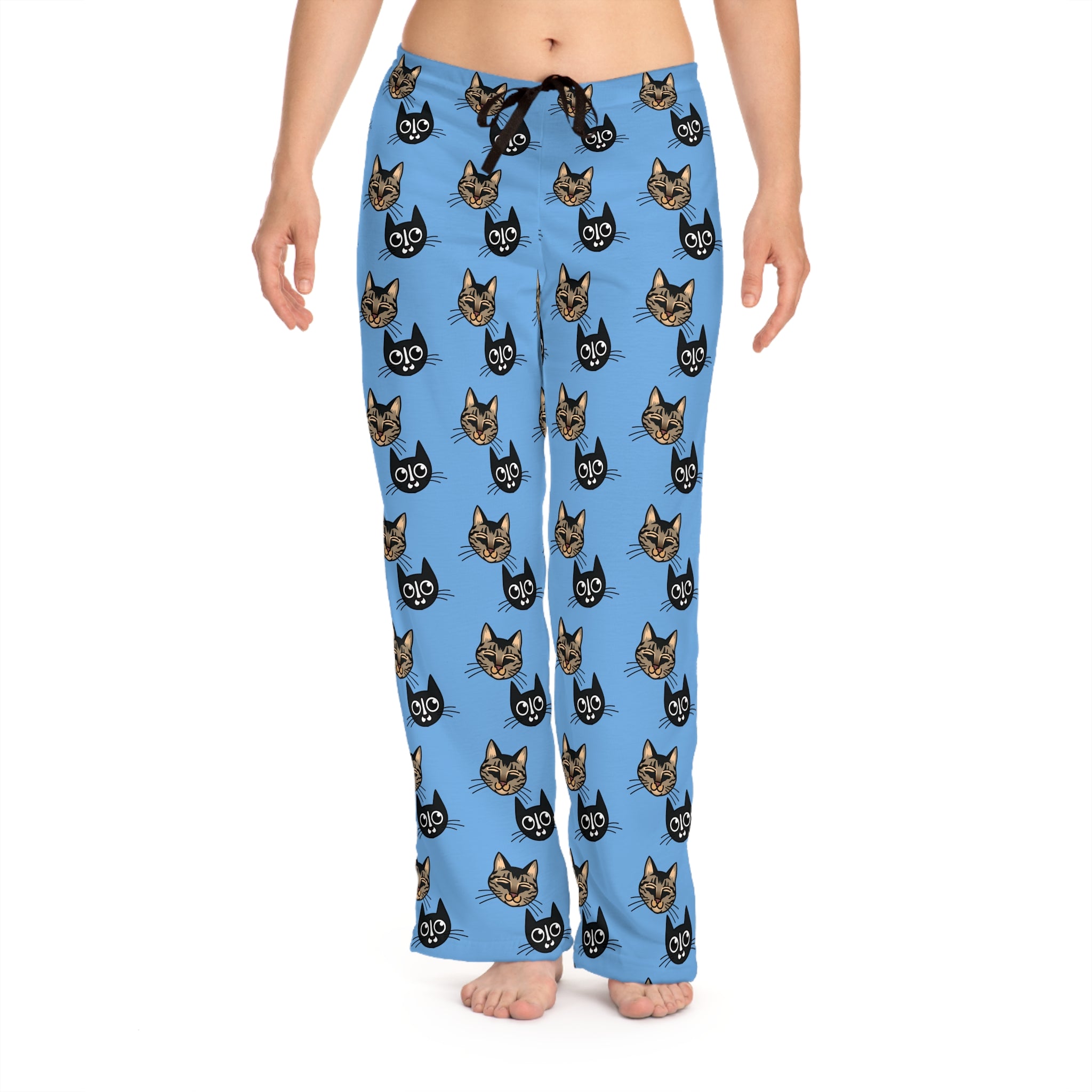 Cozy Cat Print Women's Pajama Pants