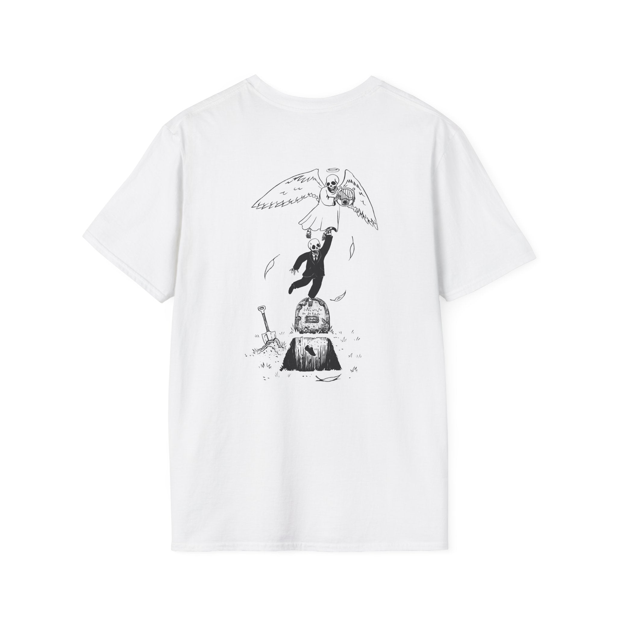 Creative Unisex Softstyle T-Shirt with Whimsical Illustrations, Graphic Tee, Casual Wear, Gift for Artists, Unique Fashion Statement