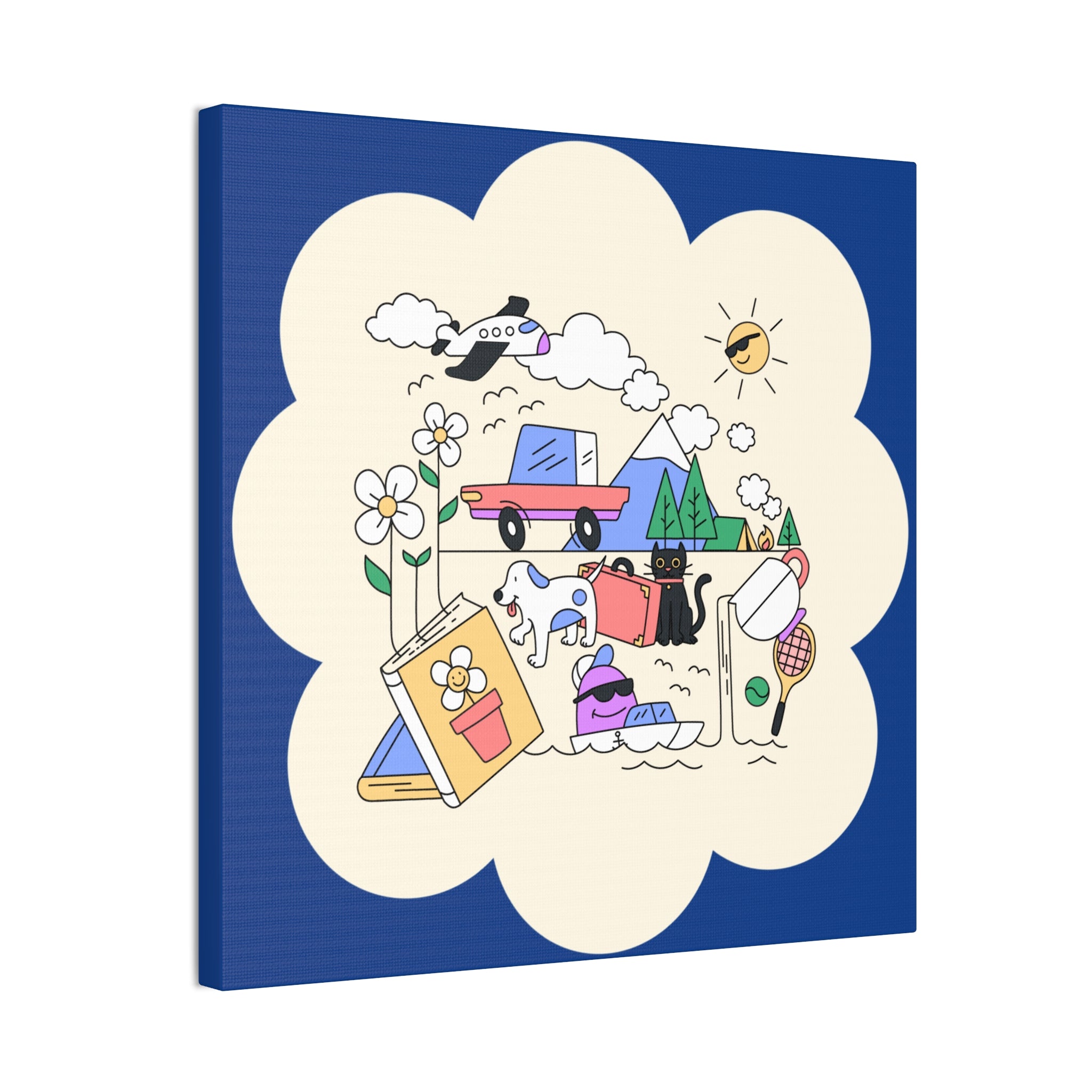 Happy Life Canvas Wall Art