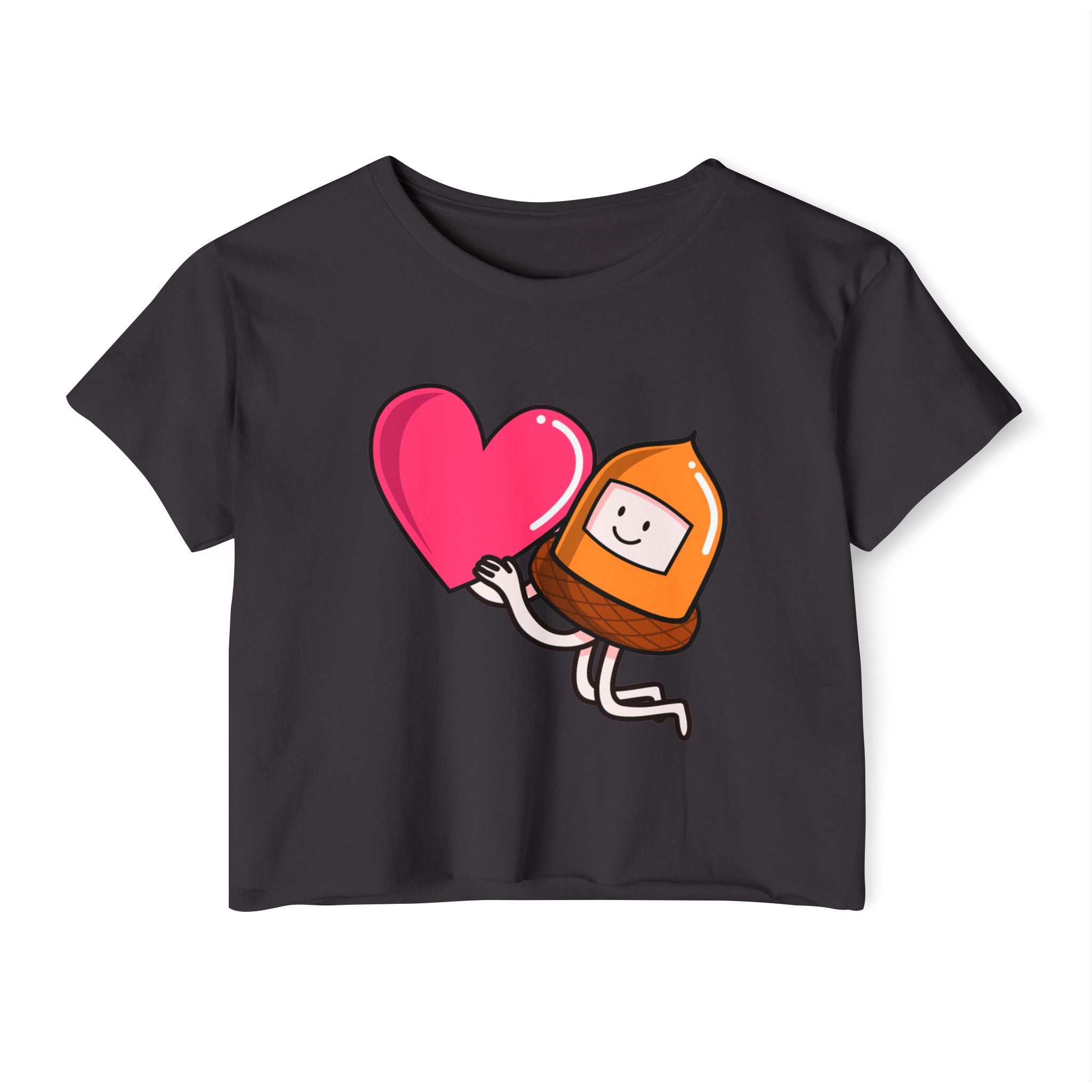 Cute Acorn Love Women's Crop Top