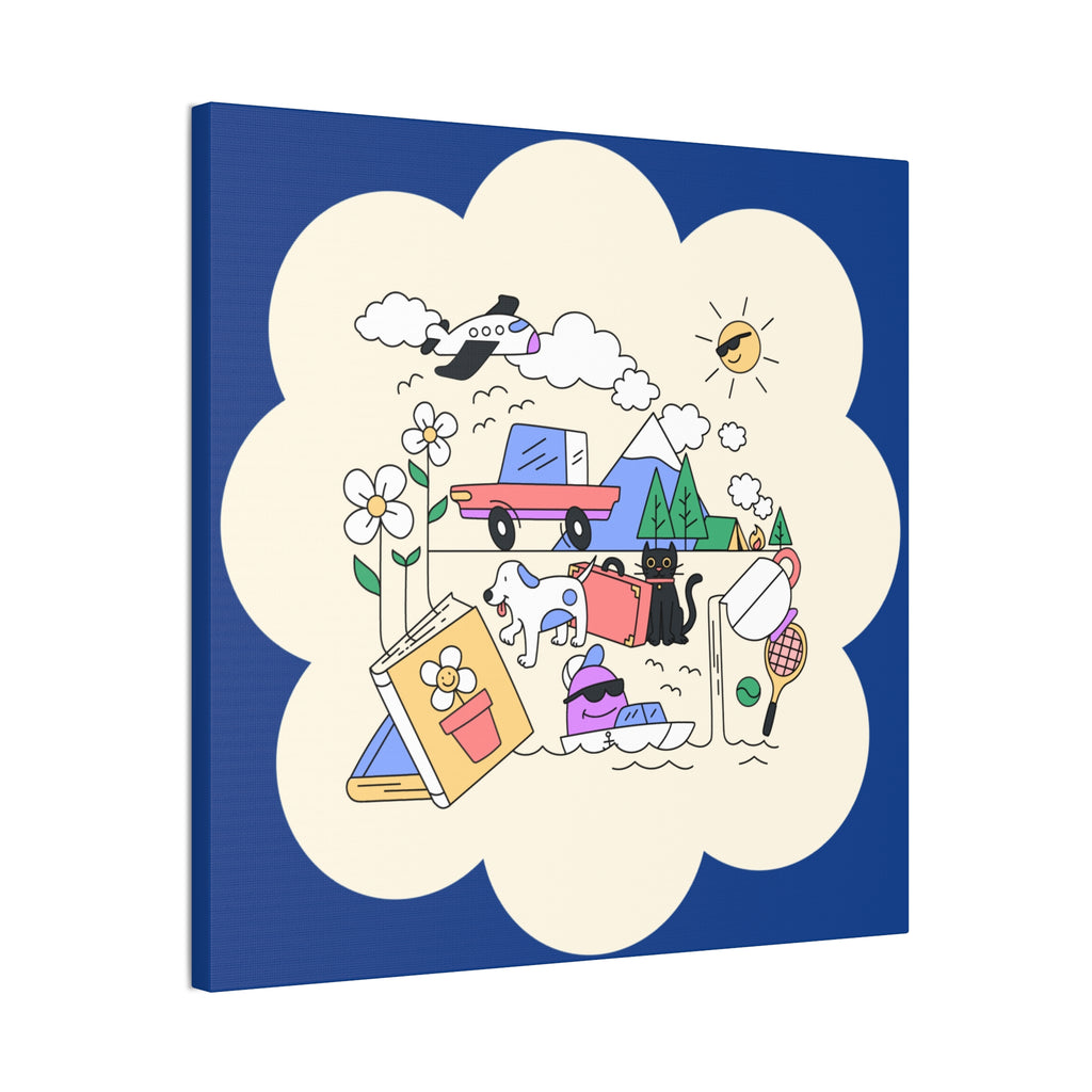 Happy Life Canvas Wall Art