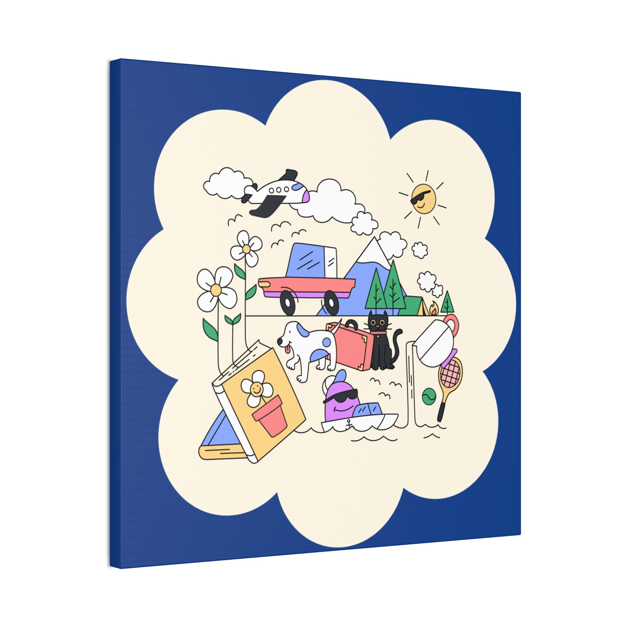 Happy Life Canvas Wall Art