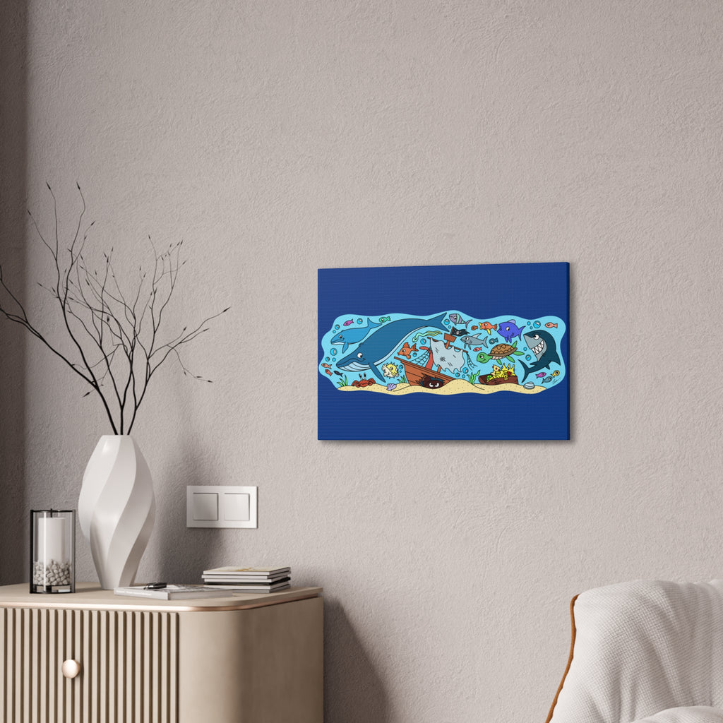Colorful Ocean Life Canvas Wall Art