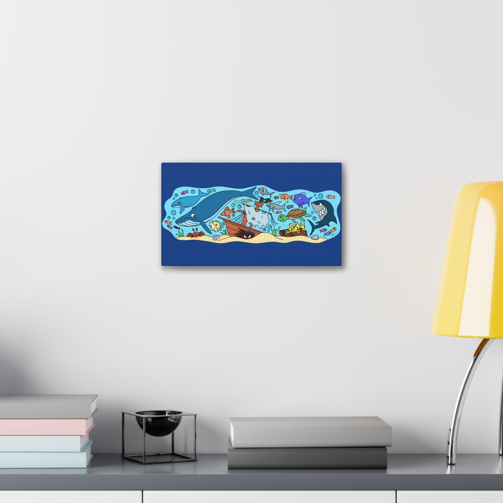 Colorful Ocean Life Canvas Wall Art
