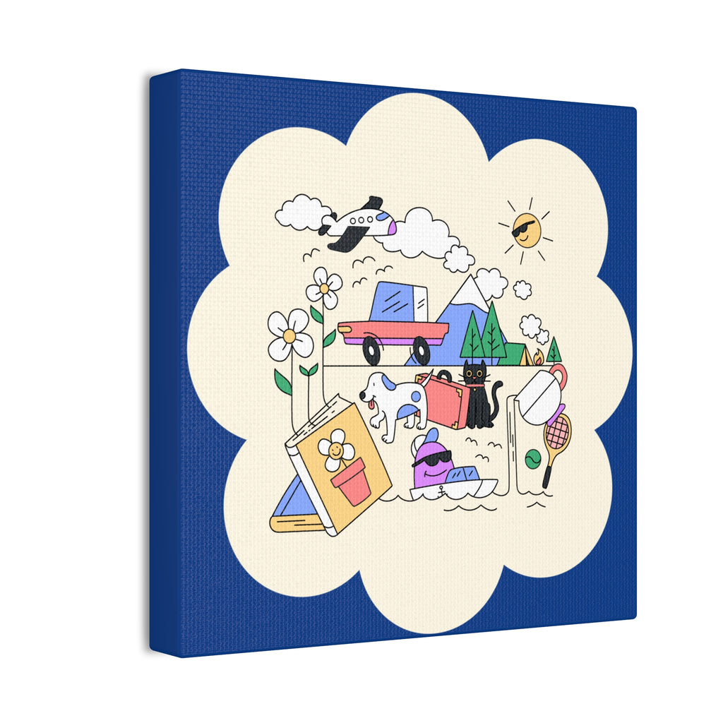 Happy Life Canvas Wall Art