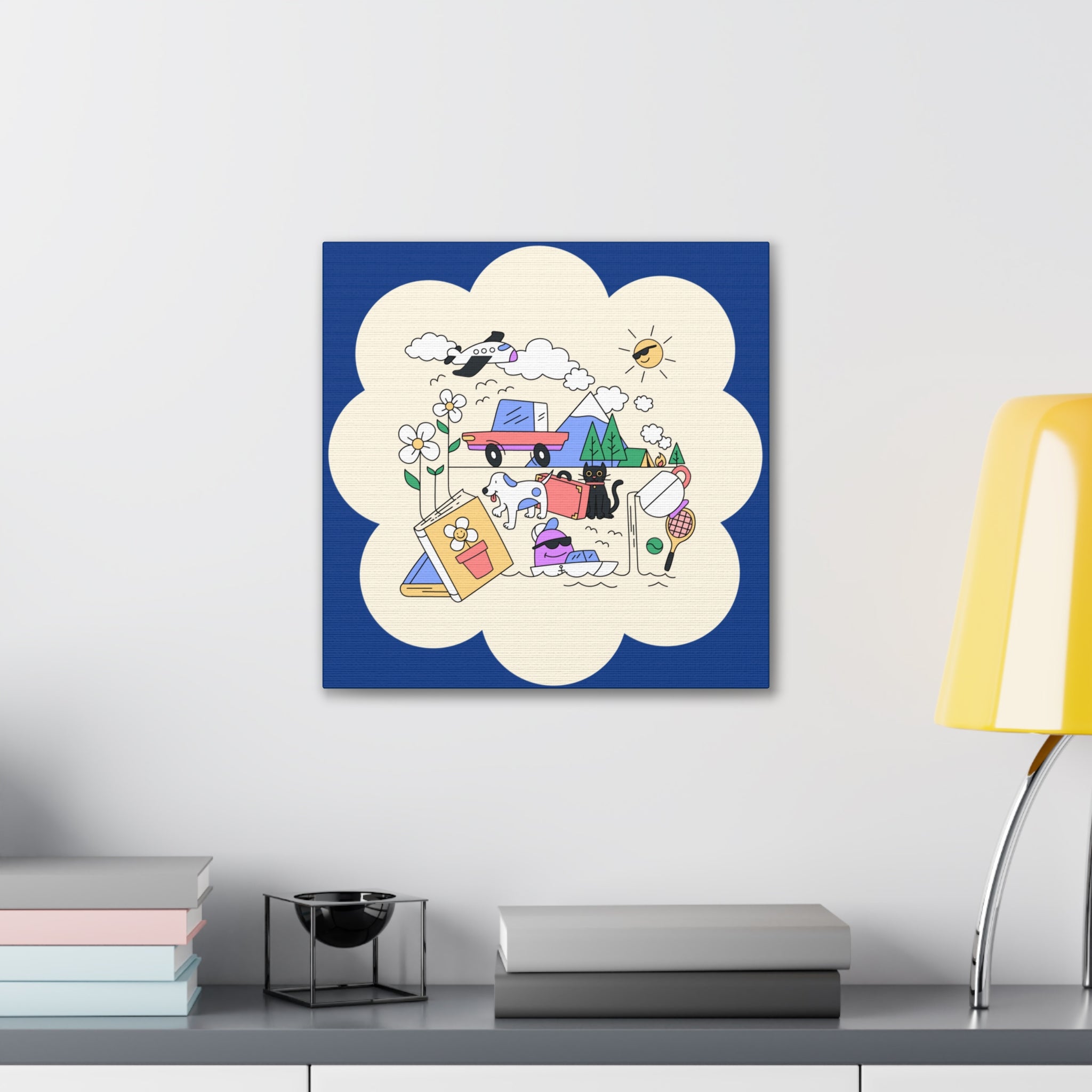 Happy Life Canvas Wall Art