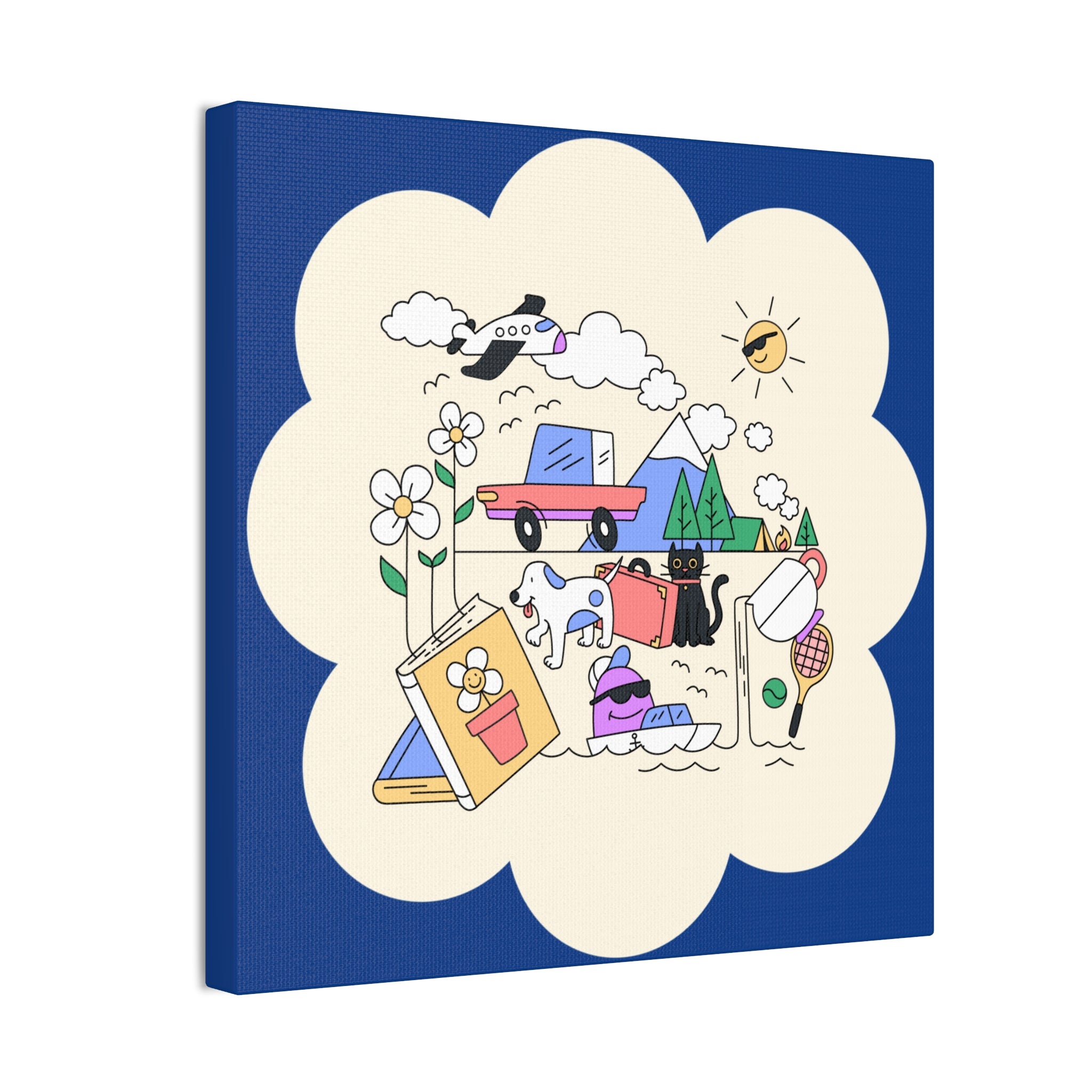 Happy Life Canvas Wall Art