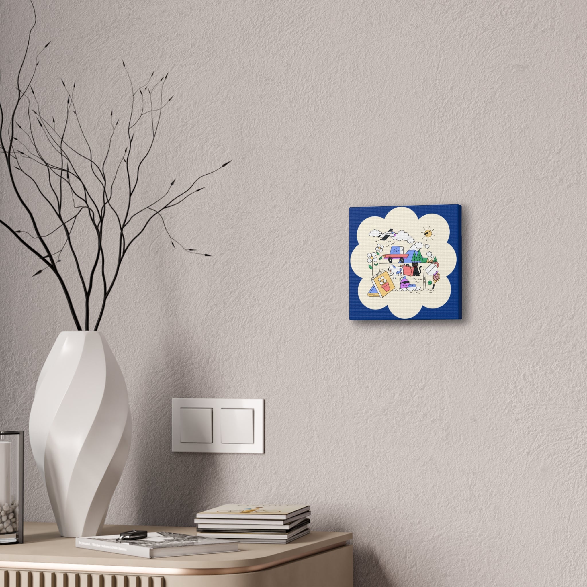 Happy Life Canvas Wall Art