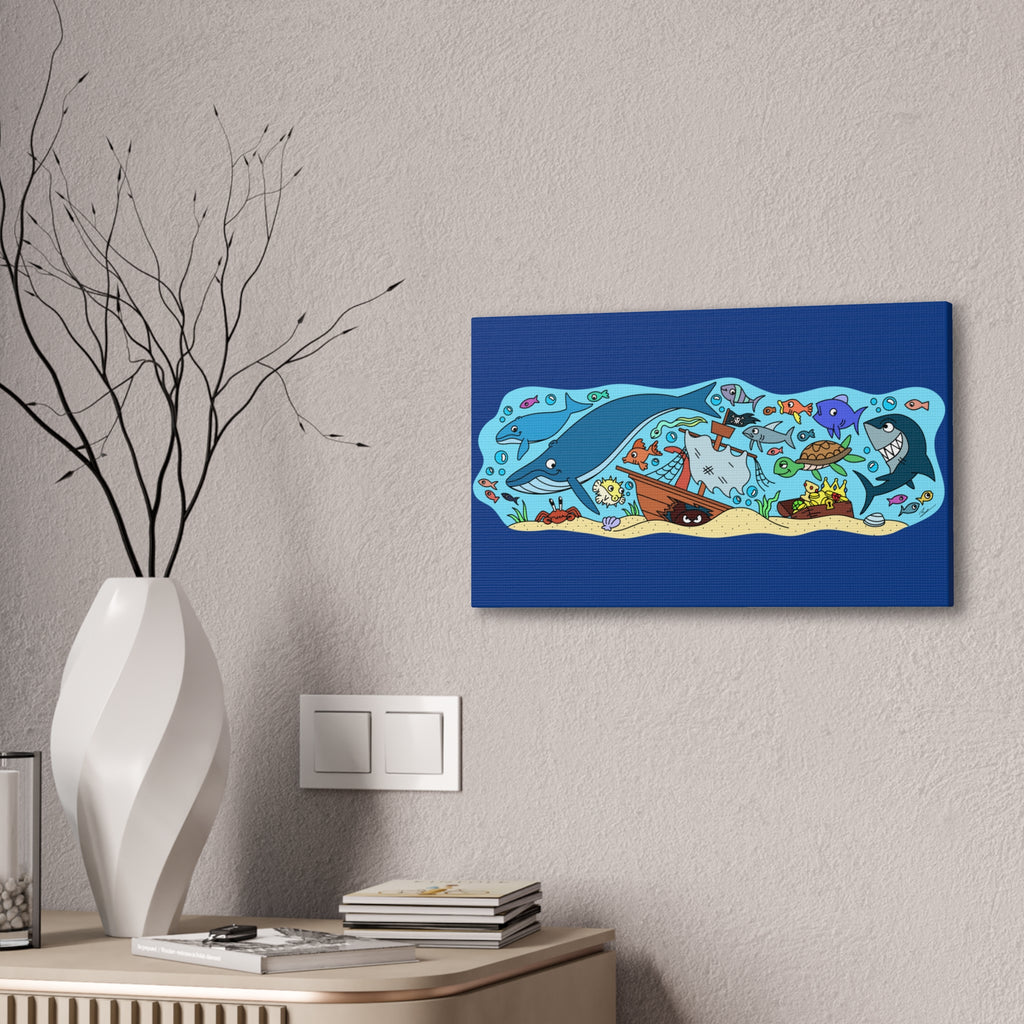 Colorful Ocean Life Canvas Wall Art