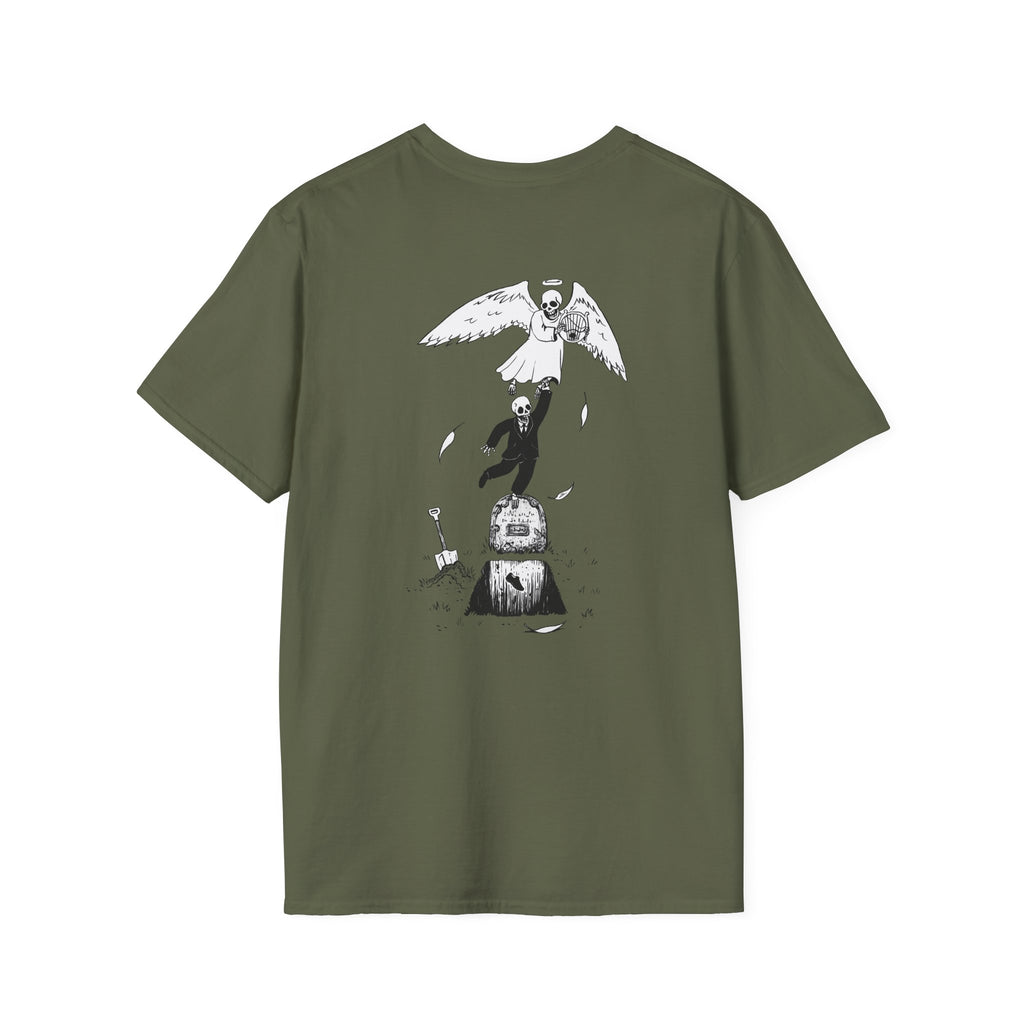 Creative Unisex Softstyle T-Shirt with Whimsical Illustrations, Graphic Tee, Casual Wear, Gift for Artists, Unique Fashion Statement