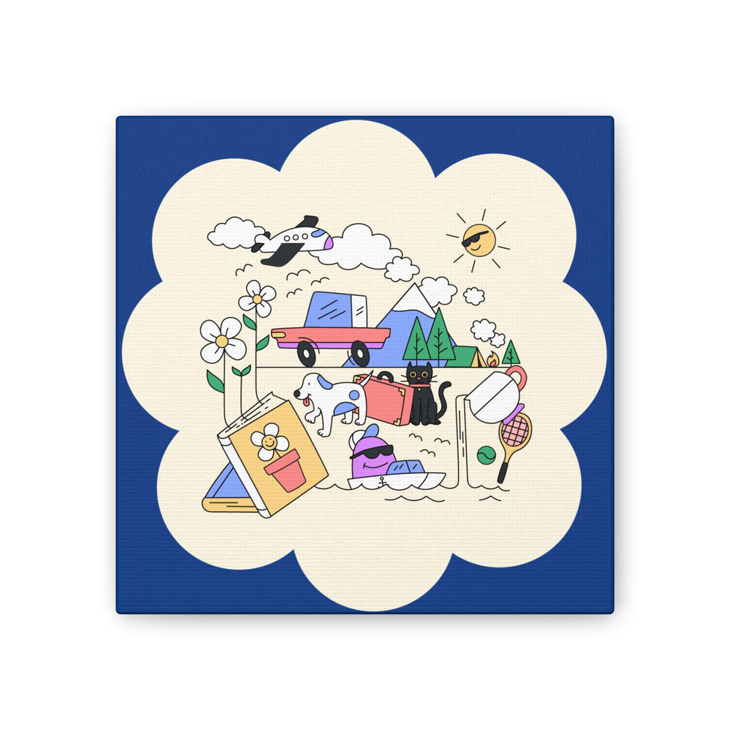 Happy Life Canvas Wall Art