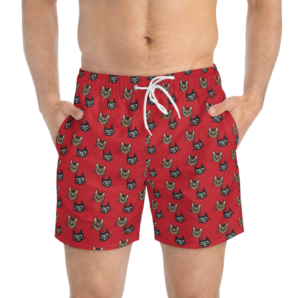 Cute Cat Swim Trunks for Summer Fun