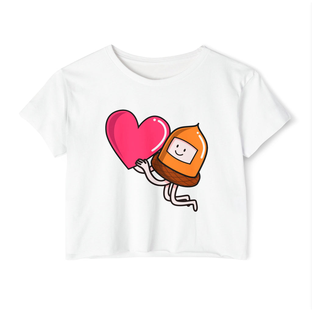 Cute Acorn Love Women's Crop Top