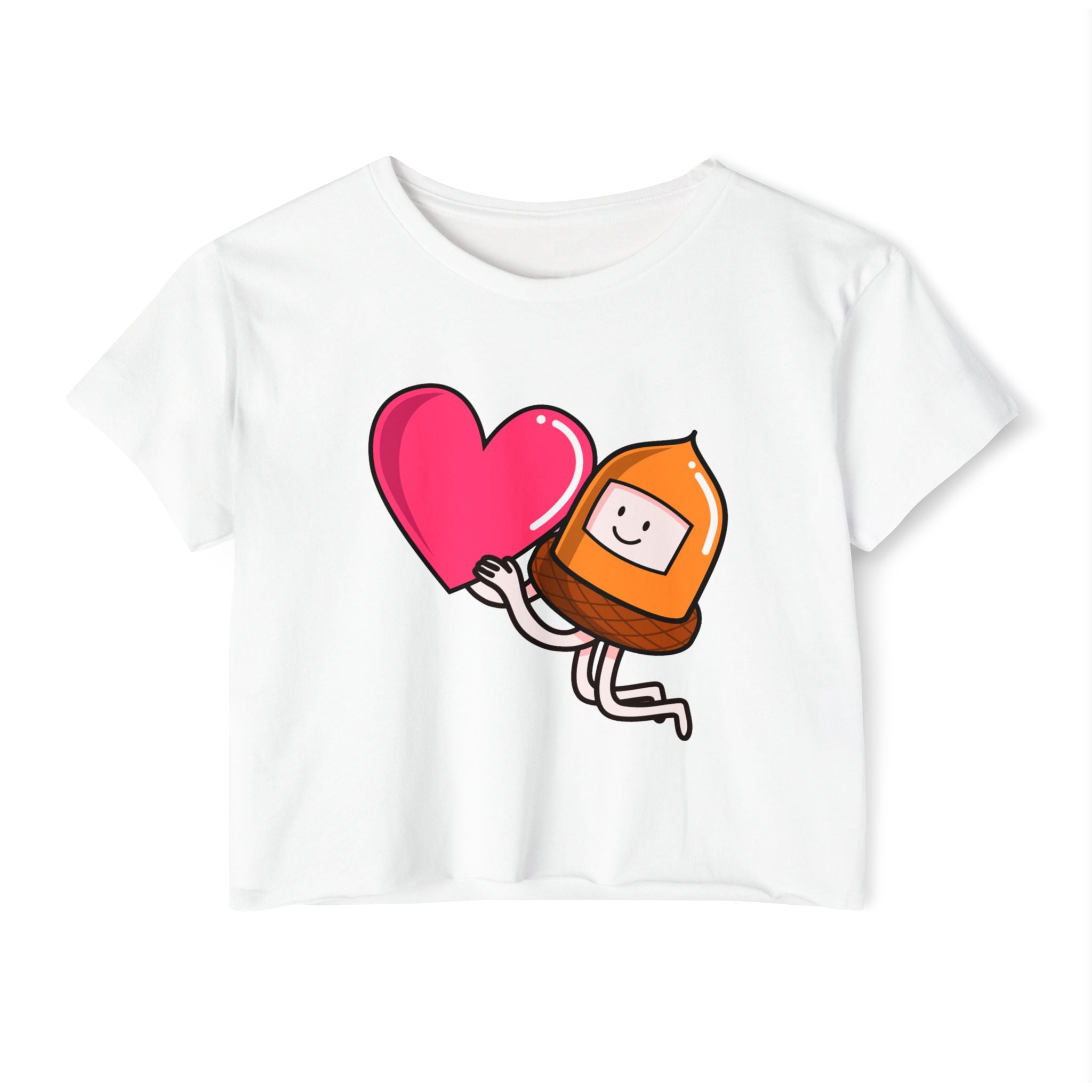 Cute Acorn Love Women's Crop Top