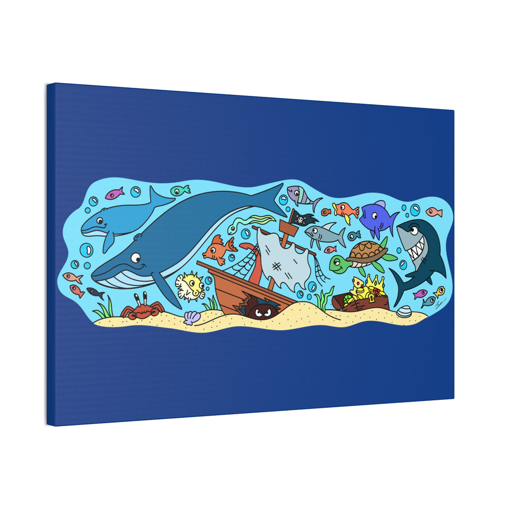 Colorful Ocean Life Canvas Wall Art