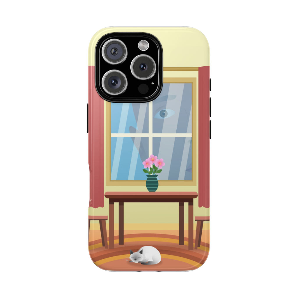 Cute Cat Watching Phone Case