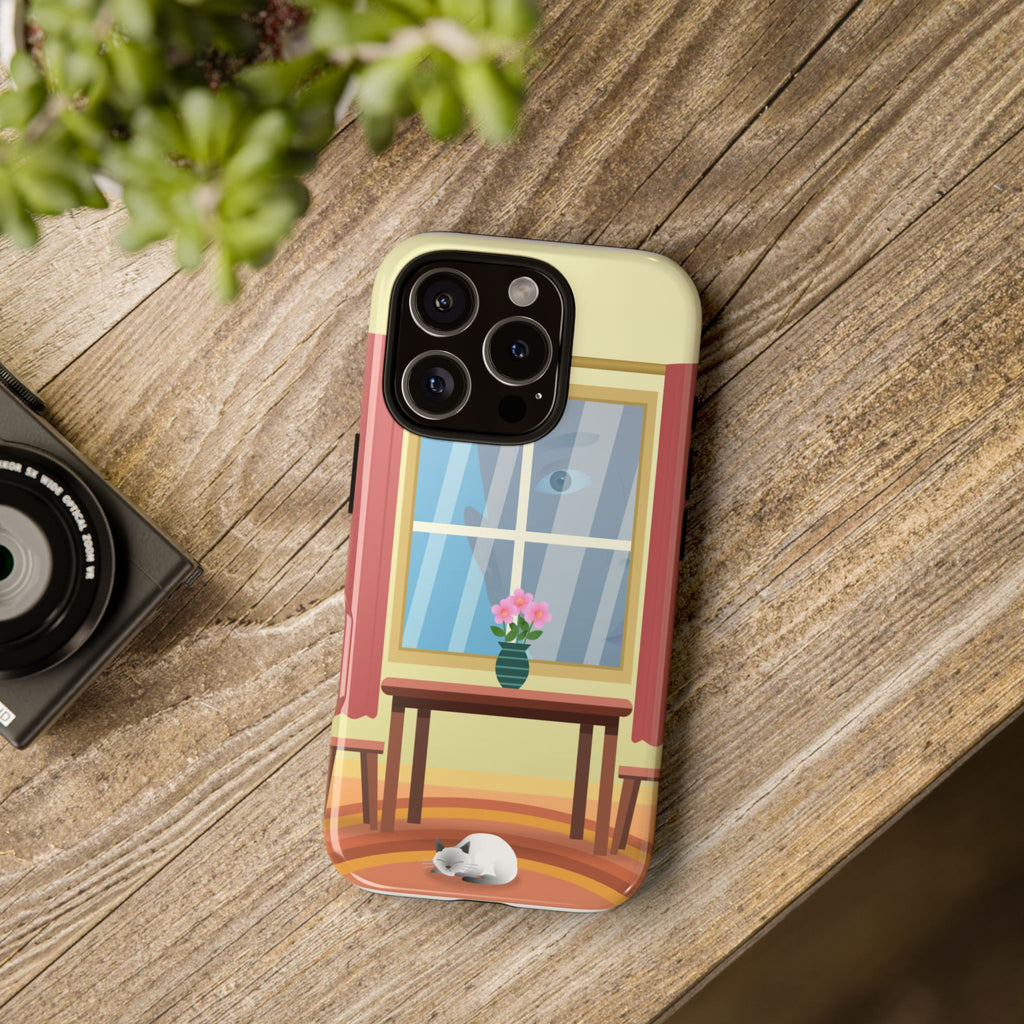 Cute Cat Watching Phone Case