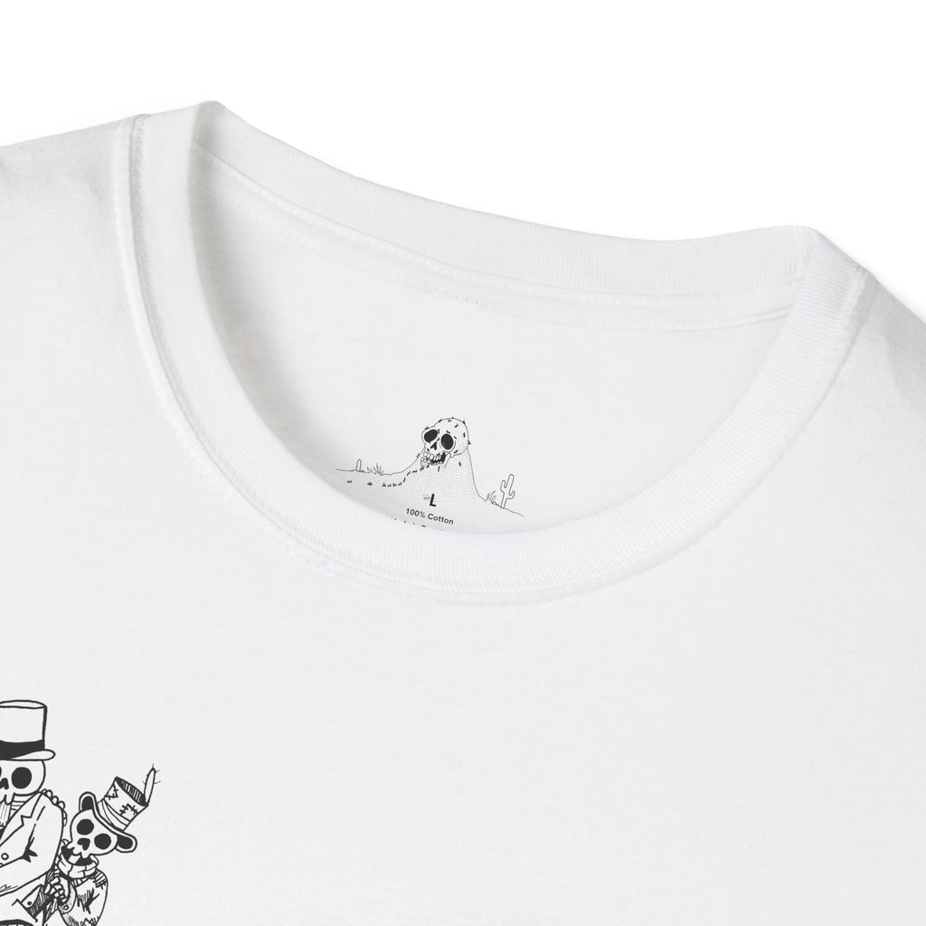 Creative Unisex Softstyle T-Shirt with Whimsical Illustrations, Graphic Tee, Casual Wear, Gift for Artists, Unique Fashion Statement