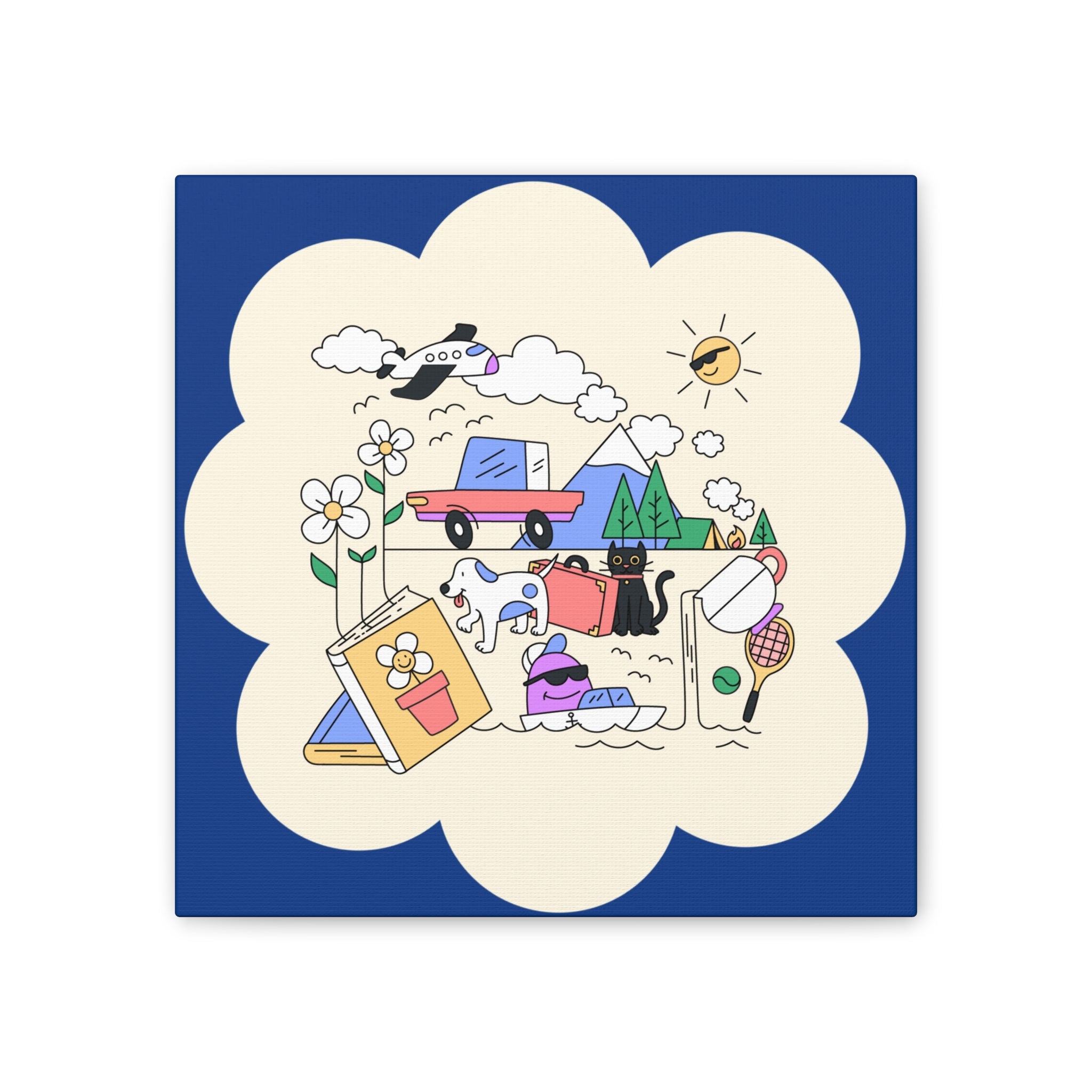 Happy Life Canvas Wall Art