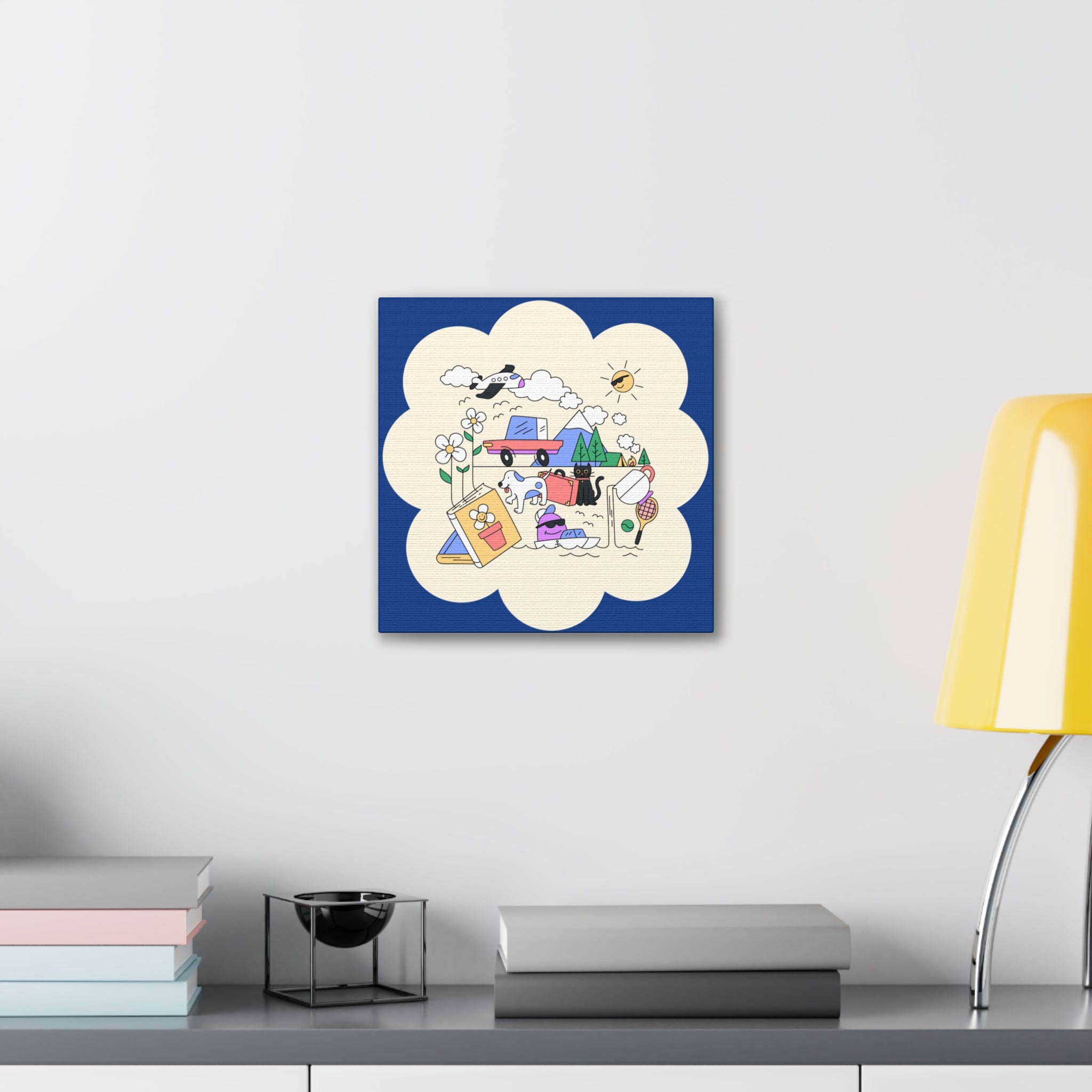 Happy Life Canvas Wall Art