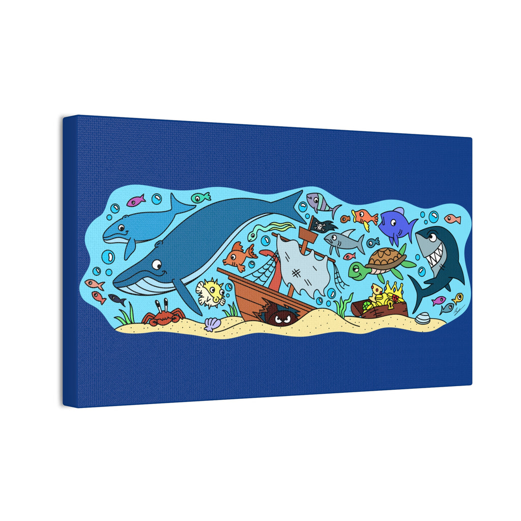 Colorful Ocean Life Canvas Wall Art