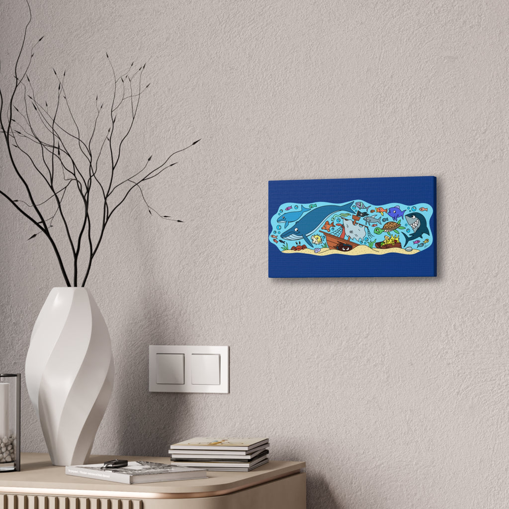 Colorful Ocean Life Canvas Wall Art