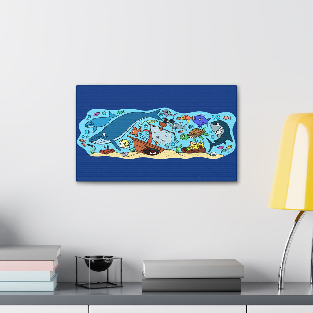 Colorful Ocean Life Canvas Wall Art