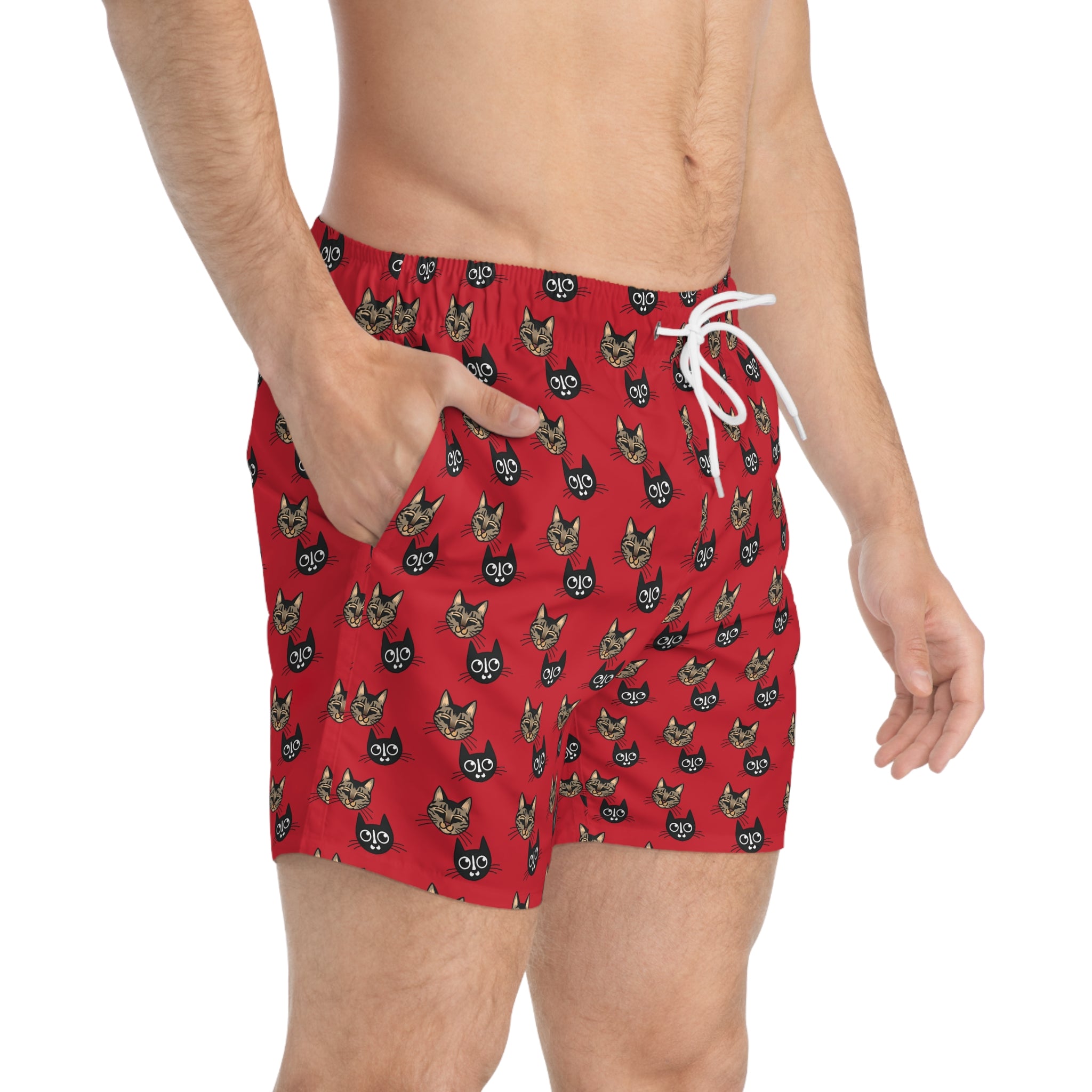 Cute Cat Swim Trunks for Summer Fun