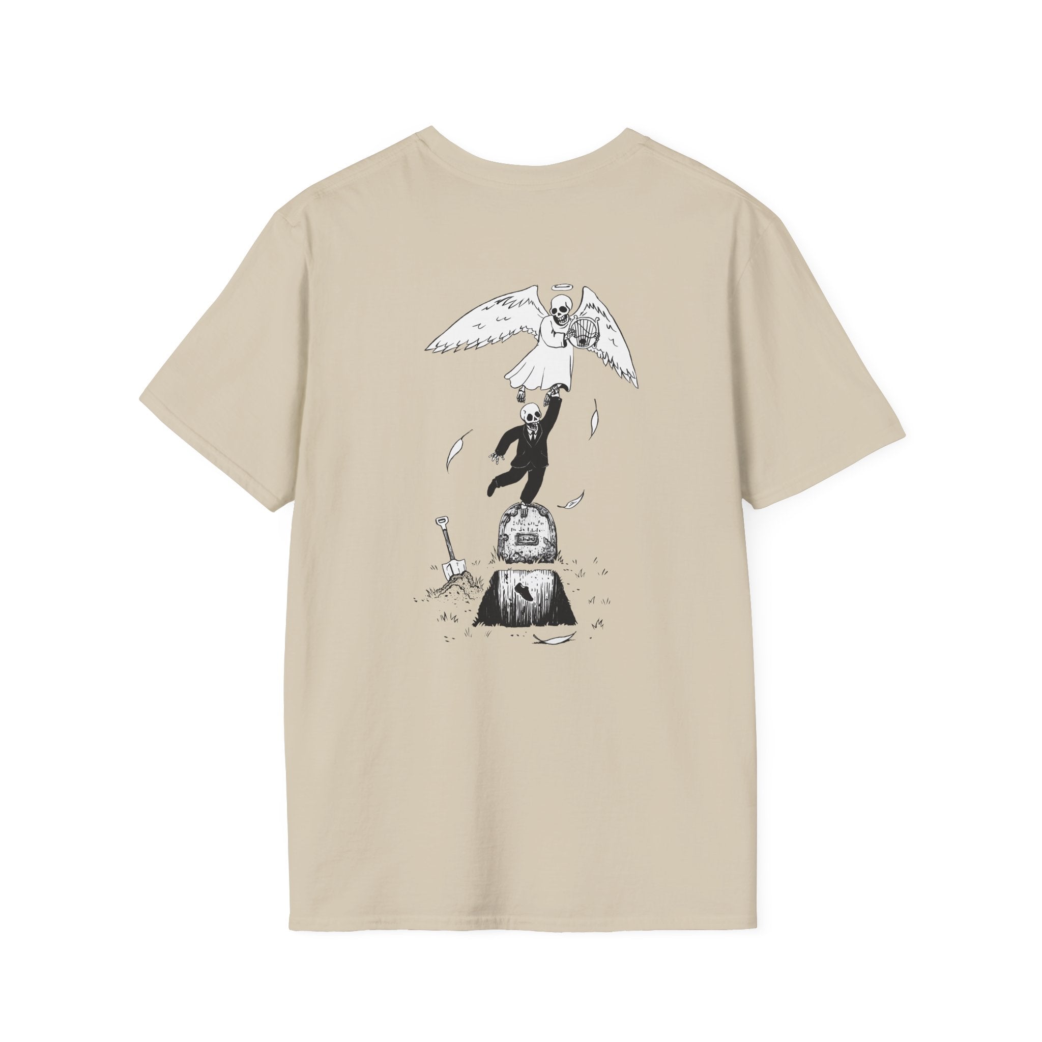 Creative Unisex Softstyle T-Shirt with Whimsical Illustrations, Graphic Tee, Casual Wear, Gift for Artists, Unique Fashion Statement