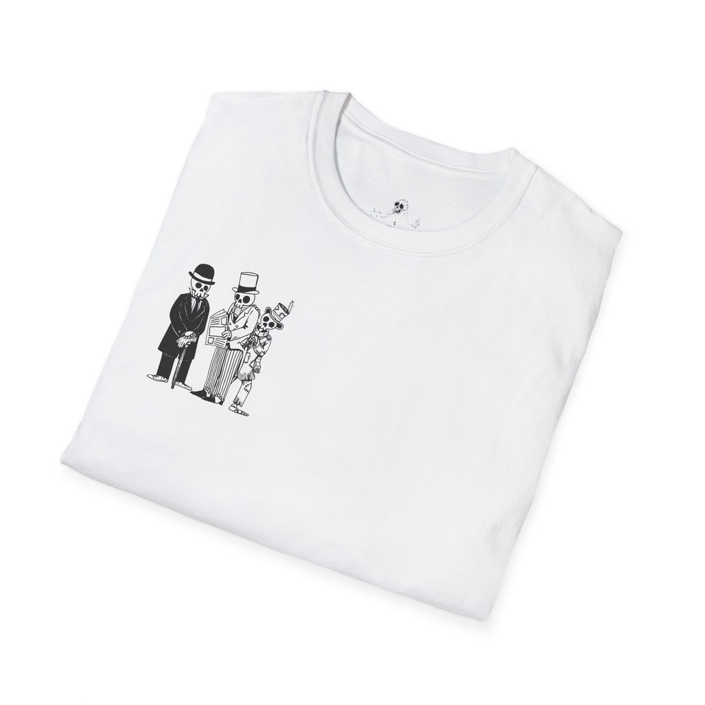 Creative Unisex Softstyle T-Shirt with Whimsical Illustrations, Graphic Tee, Casual Wear, Gift for Artists, Unique Fashion Statement