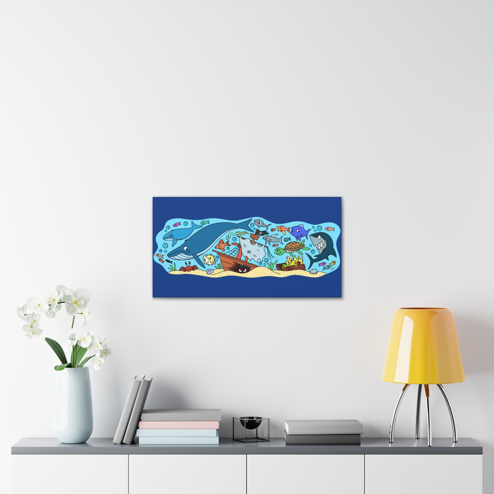 Colorful Ocean Life Canvas Wall Art