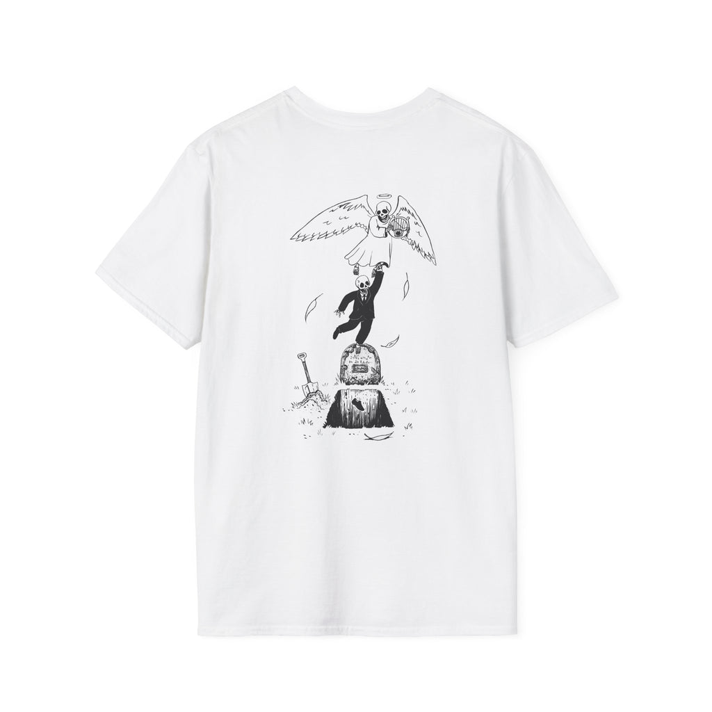 Creative Unisex Softstyle T-Shirt with Whimsical Illustrations, Graphic Tee, Casual Wear, Gift for Artists, Unique Fashion Statement