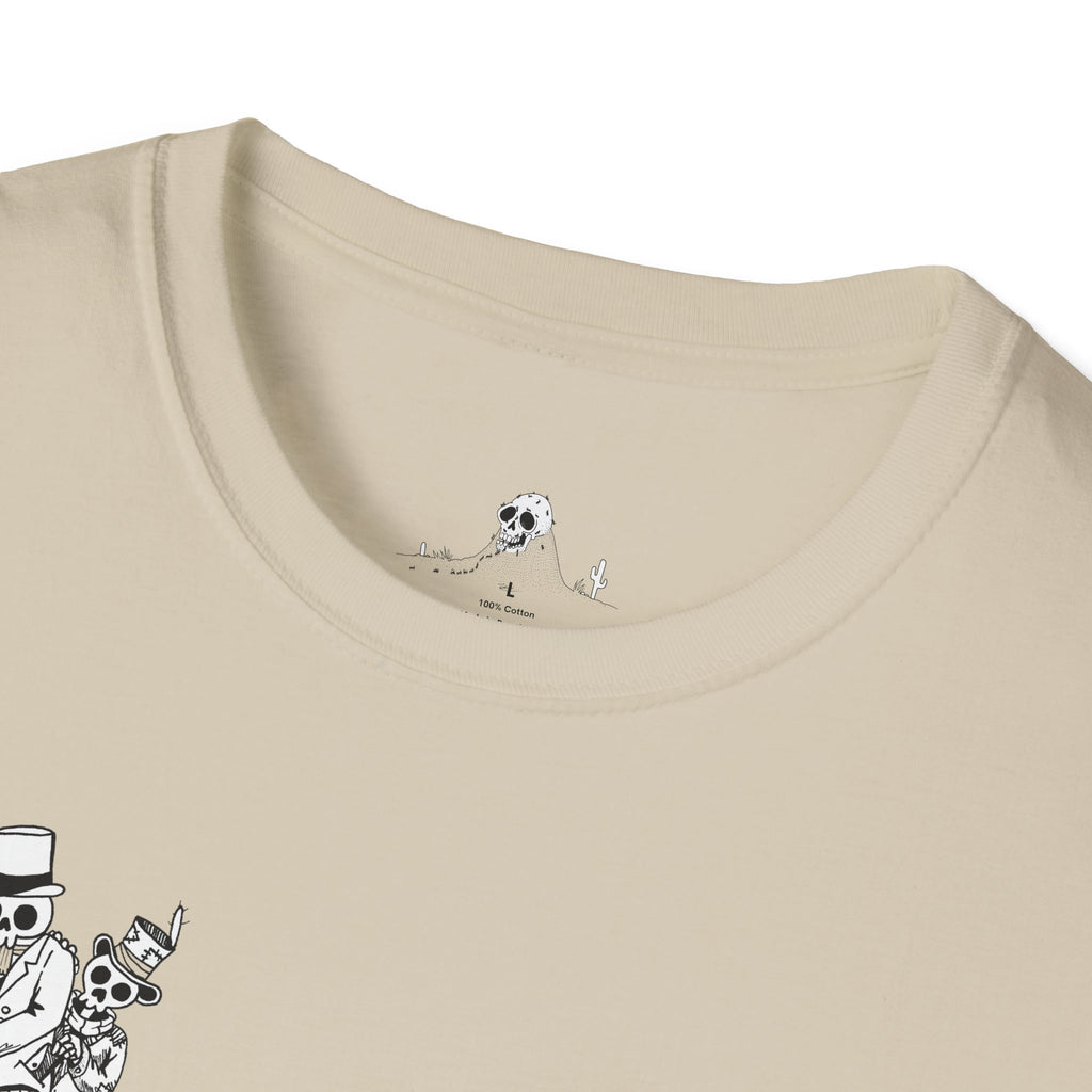 Creative Unisex Softstyle T-Shirt with Whimsical Illustrations, Graphic Tee, Casual Wear, Gift for Artists, Unique Fashion Statement