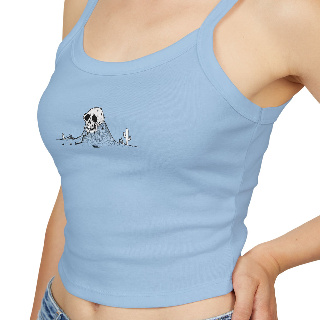 Stylish Women's Spaghetti Strap Tank Top with Unique Skeleton Graphic Print