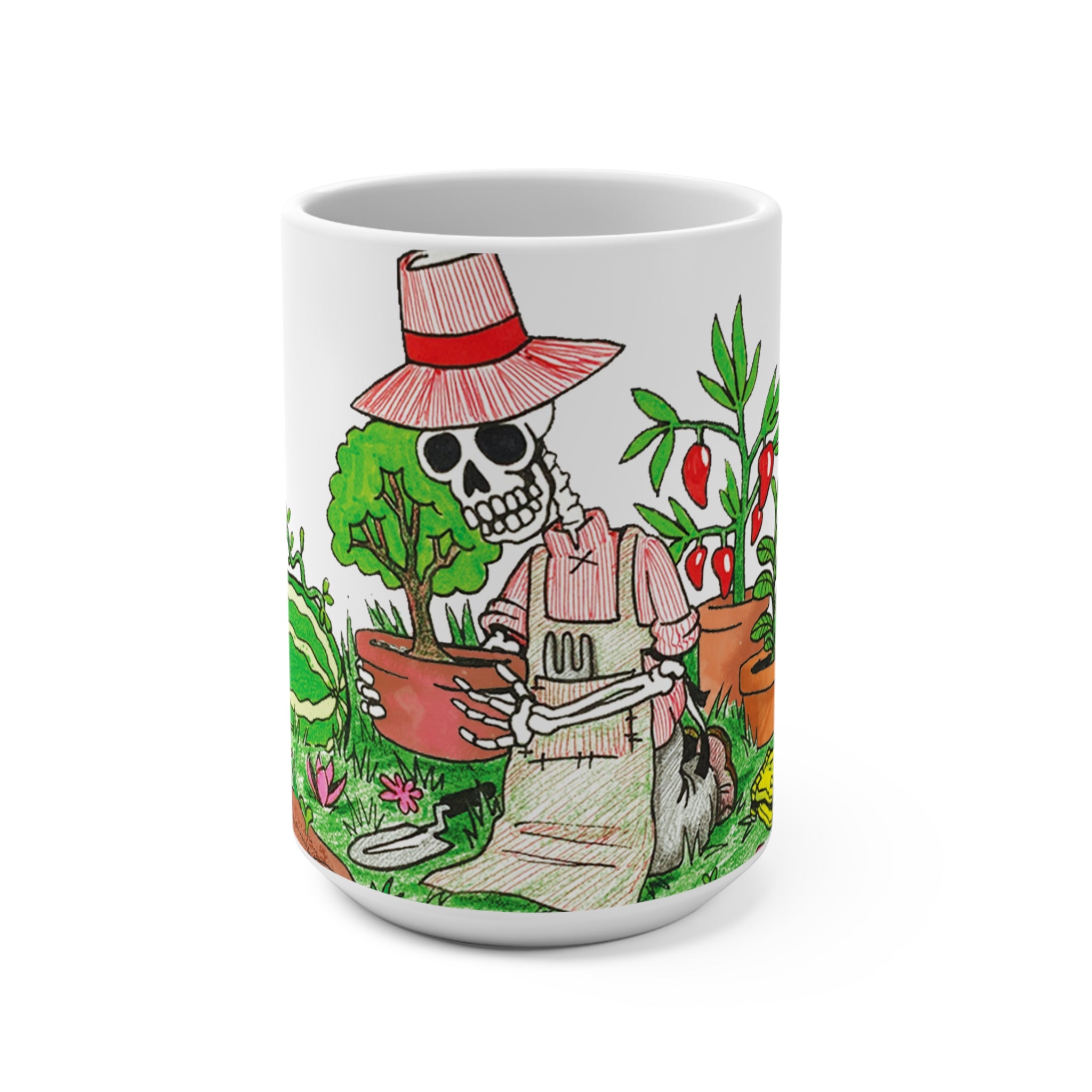 Colorful Skeleton Gardening Mug